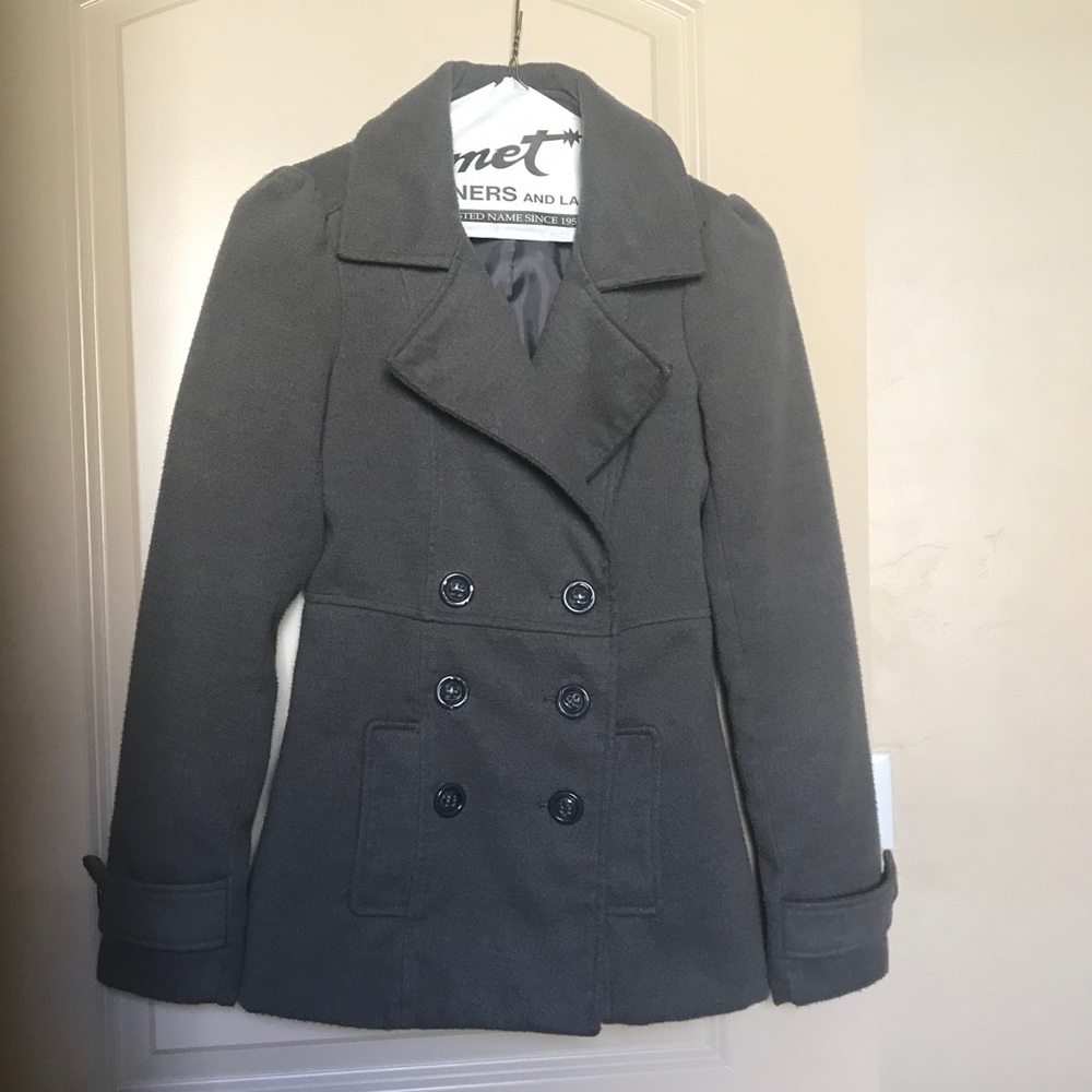 Grey pea coat